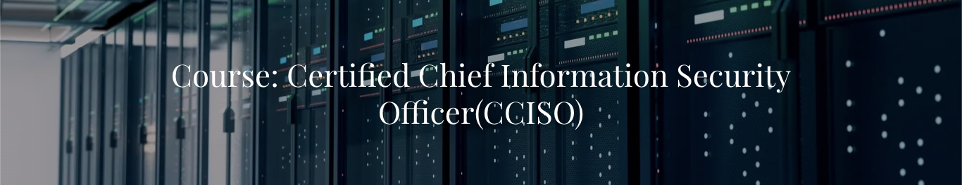 Banner image showing an active server room with CCISO text